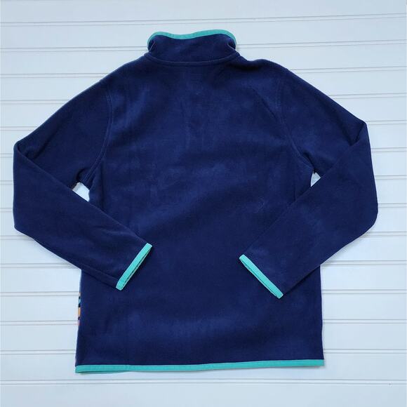 Lands End Kids Heritage Fleece Snap Neck Pullover - Picture 3 of 5